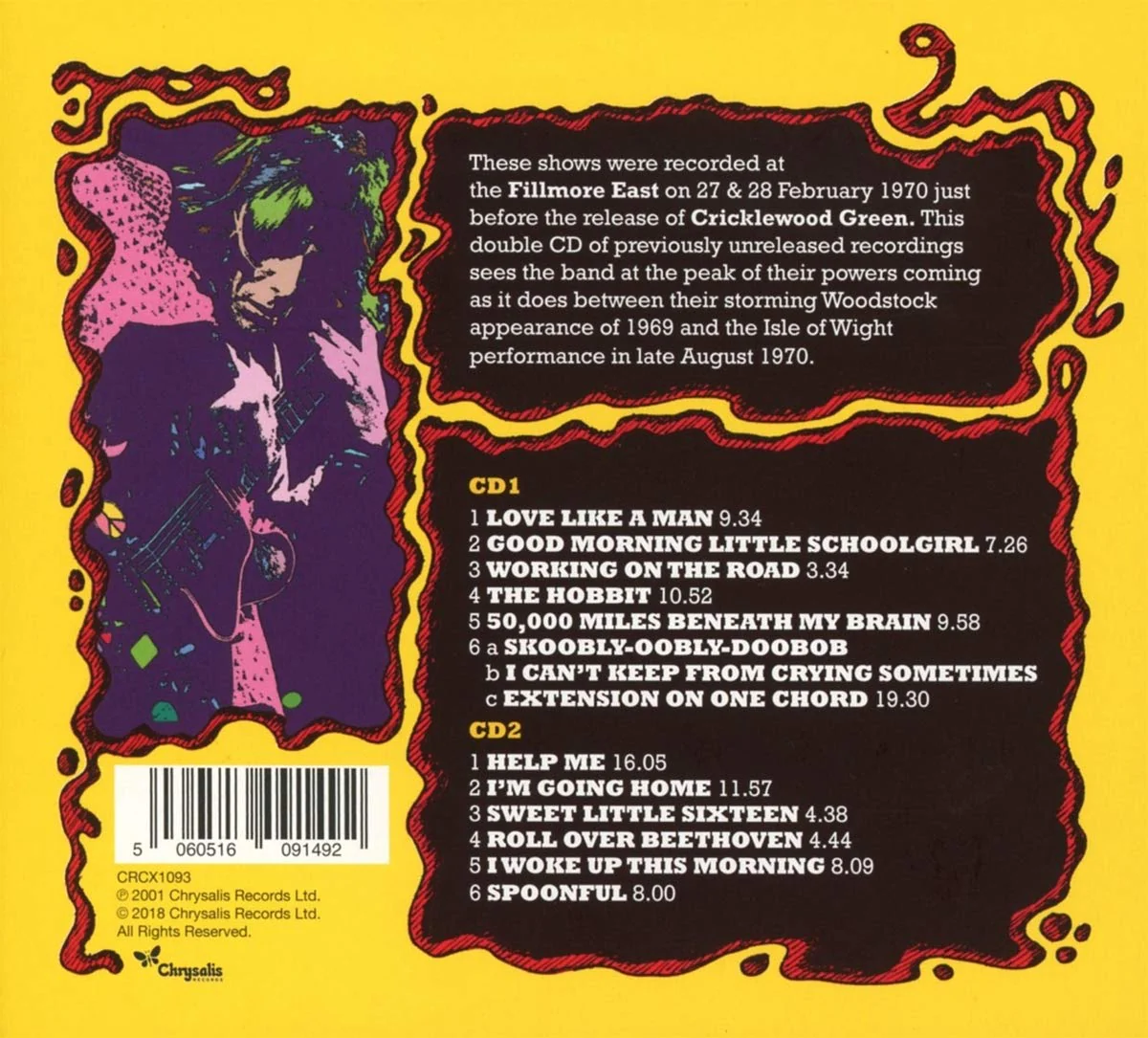 Ten Years After - Live At The Fillmore East 1970 (2018 2CD reissue) - CD - New - Image 2