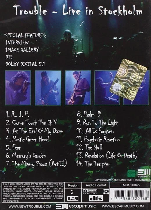 Trouble - Live In Stockholm (R1) - DVD - Music - Image 2
