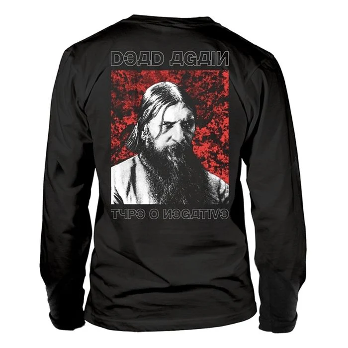 Type O Negative - Dead Again Red Rasputin Black Long Sleeve Shirt - 100% Official Merchandise - Image 2