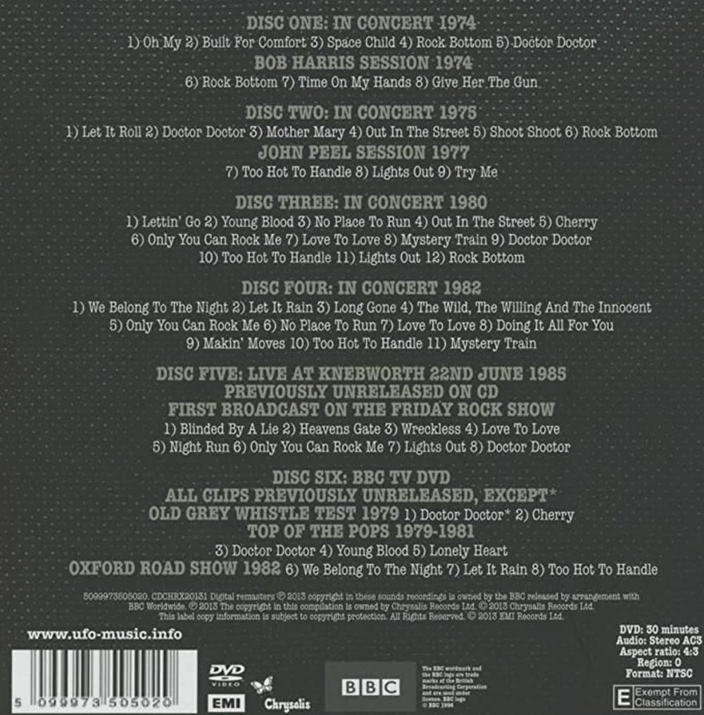 UFO - At The BBC: On Air 1974-1985 (5CD/DVD Box Set) (R0) - CD - New - Image 2