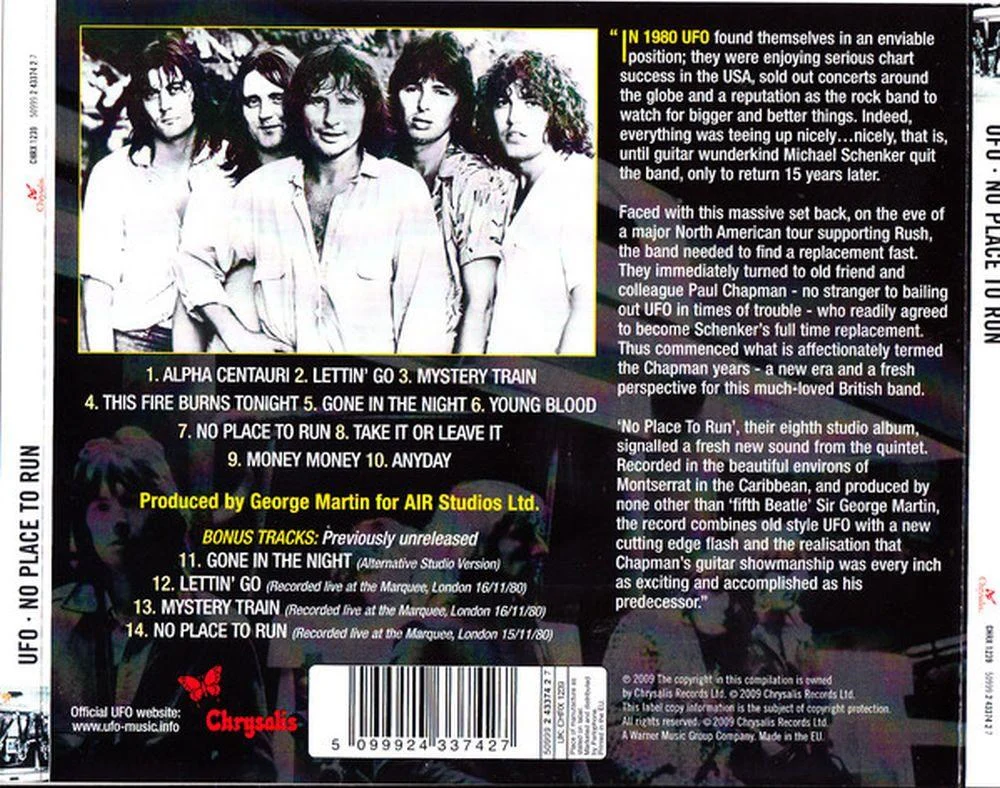 UFO - No Place To Run (rem. w. 4 bonus tracks) (Euro.) - CD - New - Image 2