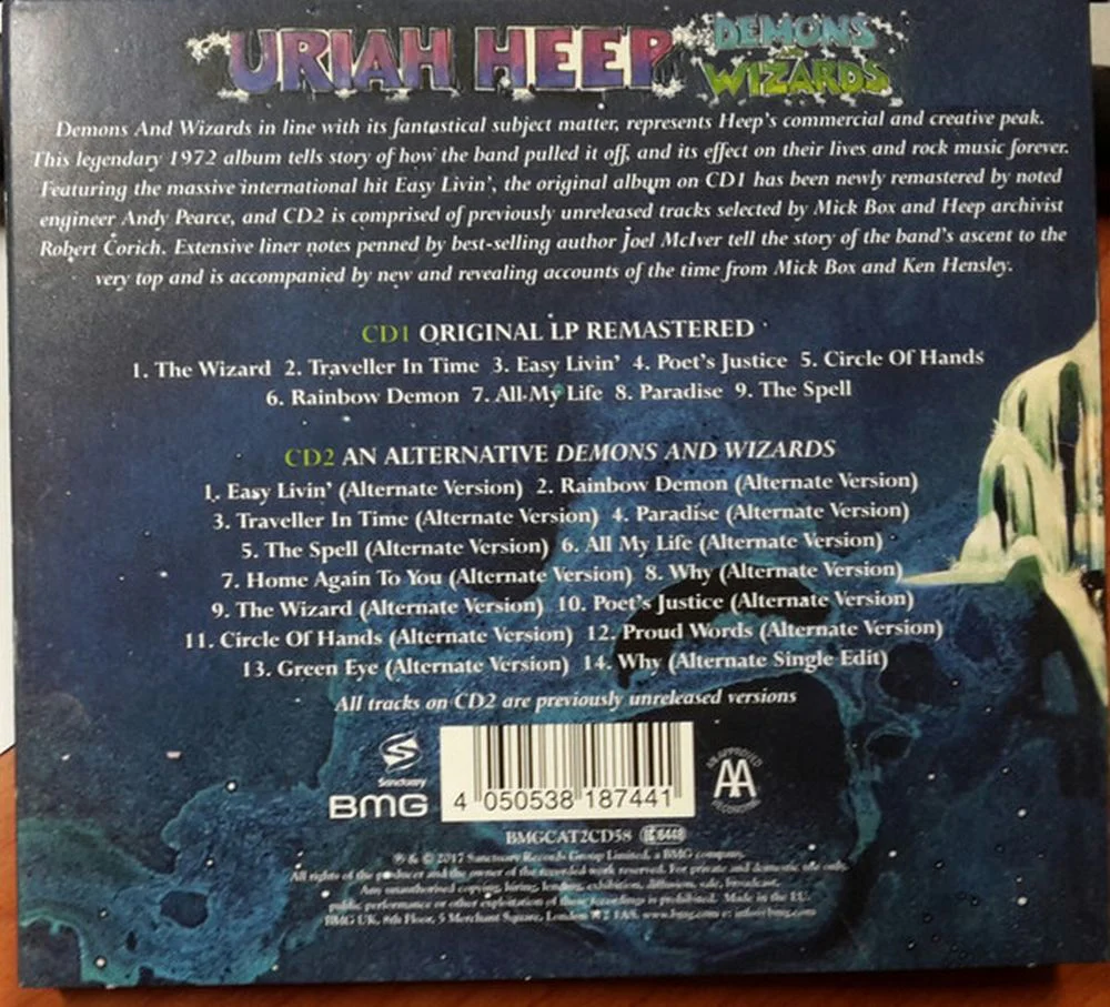 Uriah Heep - Demons And Wizards (2017 Deluxe Ed. 2CD reissue) - CD - New - Image 2