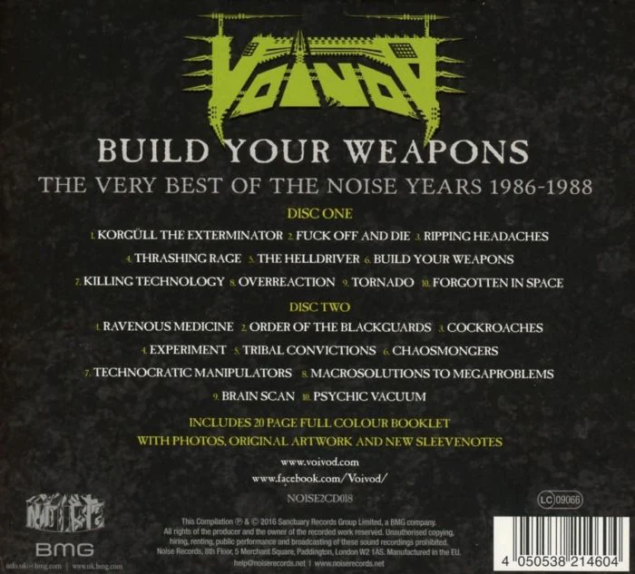 Voivod - Build Your Weapons: The Very Best Of The Noise Years 1986-1988 (2CD) - CD - New - Image 2