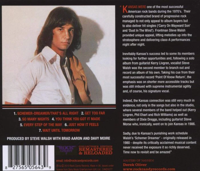 Walsh, Steve - Schemer Dreamer (Rock Candy remaster) - CD - New - Image 2