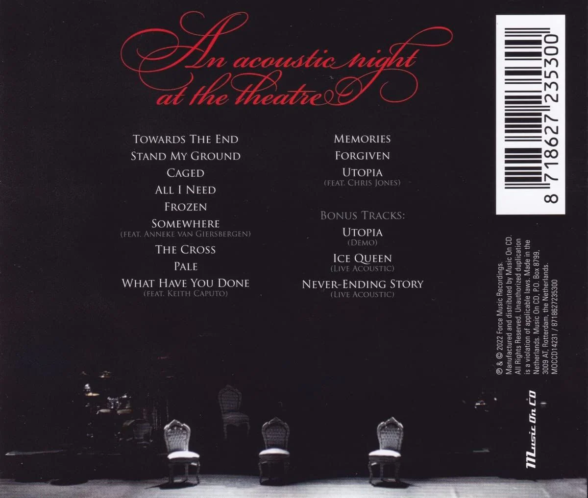 Within Temptation - Acoustic Night At The Theatre, An (Ltd. Expanded & Numbered Ed. 2022 reissue with 3 bonus tracks) - CD - New - Image 2