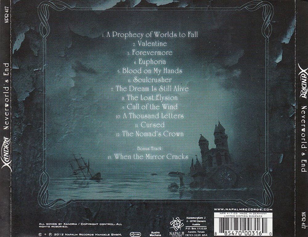 Xandria - Neverworld's End - CD - New - Image 2