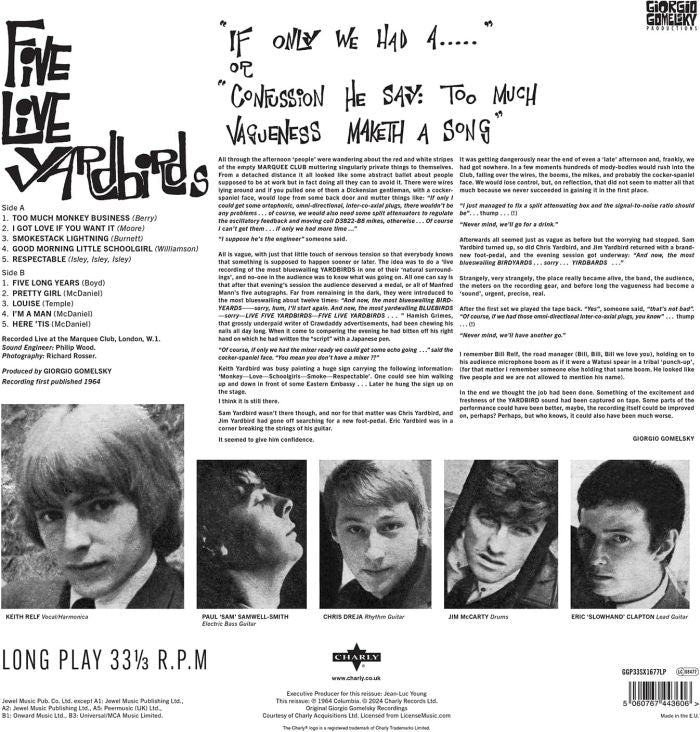 Yardbirds - Five Live Yardbirds (2024 digipak reissue) - CD - New - Image 2