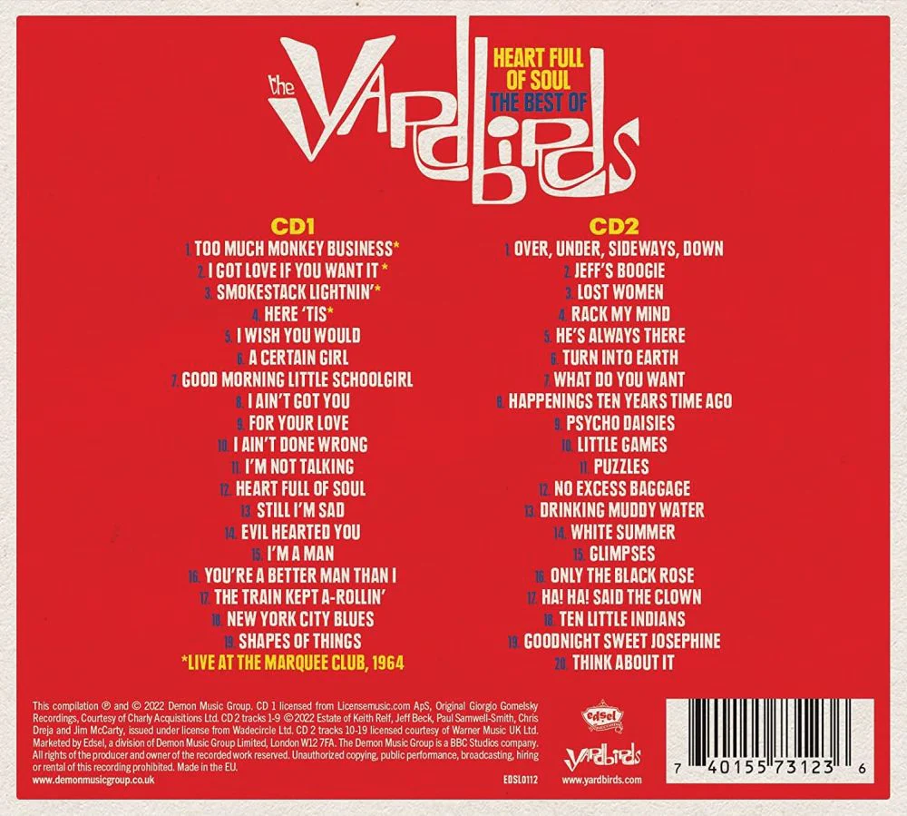 Yardbirds - Heart Full Of Soul: The Best Of The Yardbirds (2CD) - CD - New - Image 2