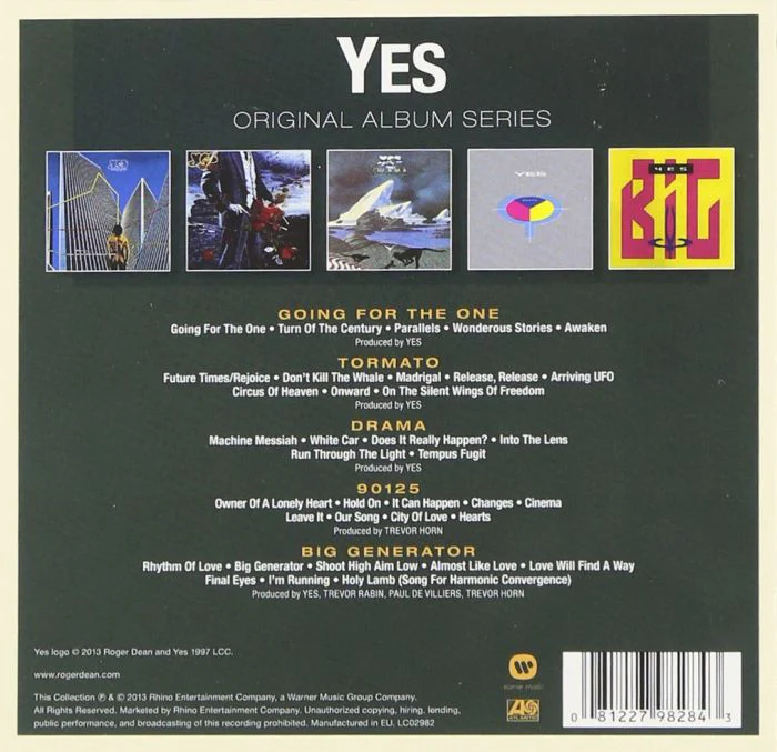 Yes - Original Album Series (Going For The One/Tormato/Drama/90125/Big Generator) (5CD) - CD - New - Image 2